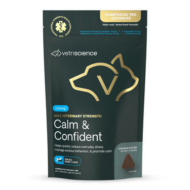 Front of VetriScience Max Veterinary Strength Calm & Confident bag